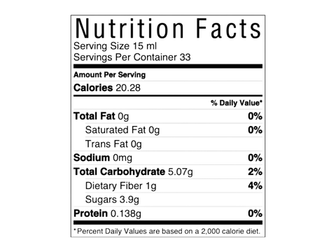 Swedish Nutra Ultra+ Multivitamin Orange Flavour 500ml active ingredients and nutrients information panel