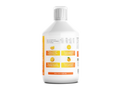 White bottle with a label on a white background