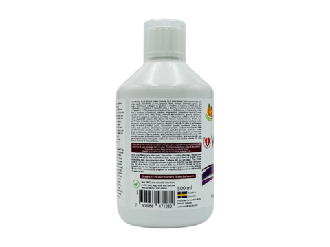 White bottle with label on a white background