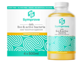 Symprove daily live & active bacteria supplement bottle and packaging on a white background