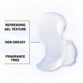 Applying Olay Hyaluronic gel moisturiser to cleansed morning skin.