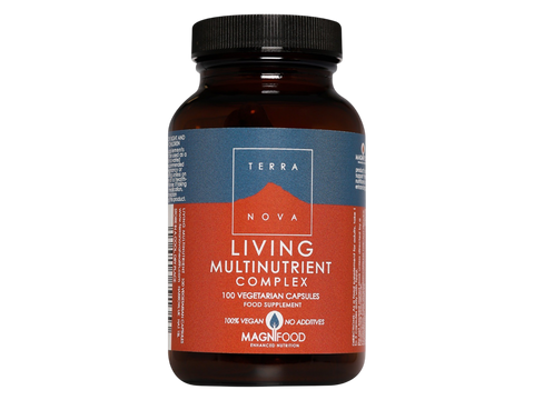 Terranova Living Multinutrient Complex 100 veggie capsules front view bottle packaging