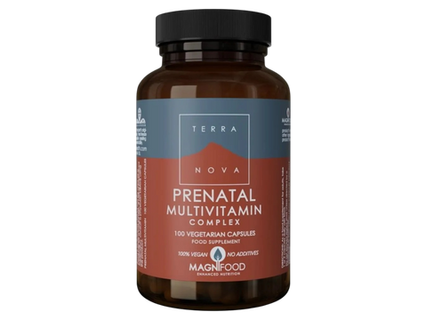 Terranova Prenatal Multivitamin Complex 100 veggie capsules front view bottle packaging