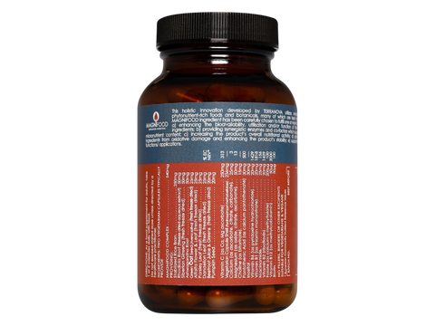 Terranova Vitamin B-Complex with Vitamin C 100 veggie capsules supplement facts panel