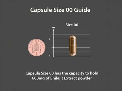 The Good Guru Pearl Shilajit Extract 80% Fulvic Acid bottle, 90 capsule size