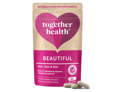 Together Health Beauty Support Complex Hair Skin and Nails 60 Capsules pouch front label packaging with capsules