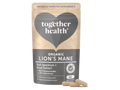 Together Health Lion’s Mane Mushroom Supplement 60 Capsules pouch front label packaging with capsules