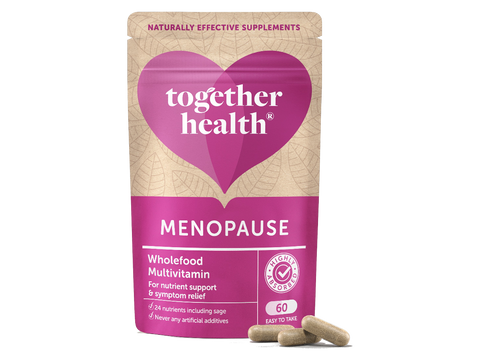 Together Health Women's Multivitamin with Ashwagandha and Sage 60 Capsules pouch front label packaging with capsules