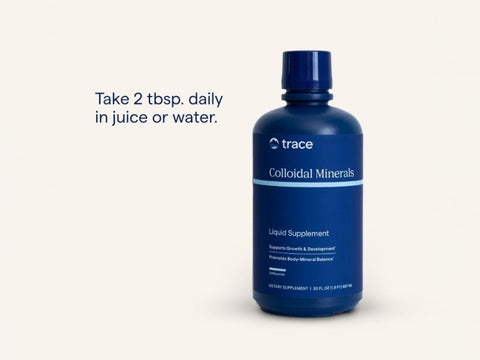Trace Minerals Colloidal Minerals Unflavoured - 887ml how to use directions label