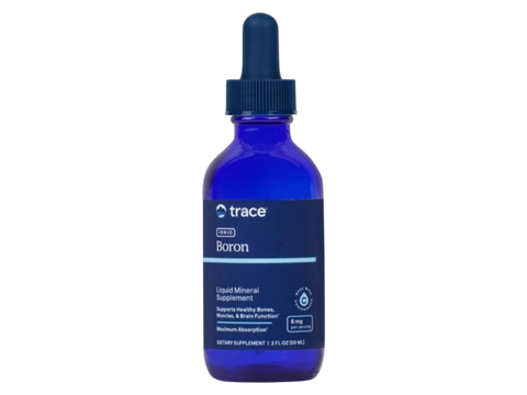 Trace Minerals Ionic Boron – Liquid Mineral Supplement 59 ml (2 fl oz) front view bottle packaging