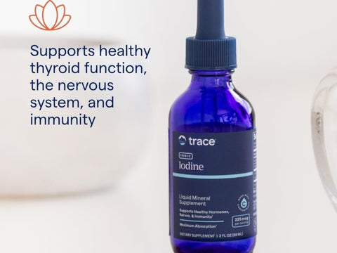 Trace Minerals Ionic Iodine Liquid Mineral Supplement – 59 ml (2 fl oz) liquid mineral supplement lifestyle product image