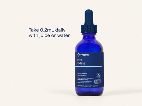 Trace Minerals Ionic Iodine Liquid Mineral Supplement – 59 ml (2 fl oz) how to use directions label