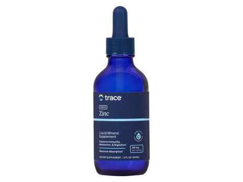 Trace Minerals Ionic Zinc Liquid Mineral Supplement – 59 ml (2 fl oz) front view bottle packaging