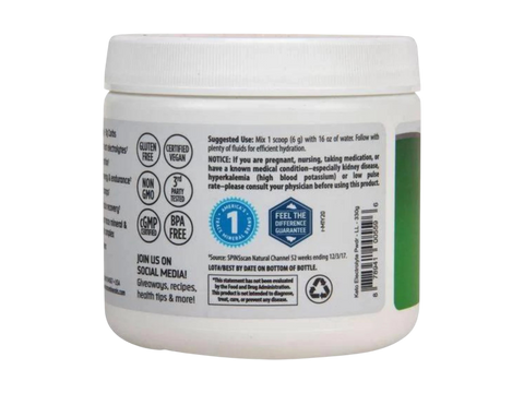 Trace Minerals Keto Electrolyte Powder Lemon Lime – 330 g (11.6 oz) front view container packaging barcode