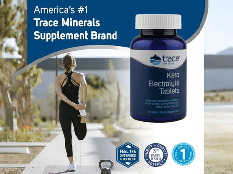 Trace Minerals Keto Electrolyte Tablets – 90 Tablets hydration and electrolyte balance benefits graphic