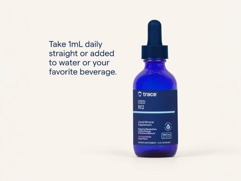 Trace Minerals Liquid Ionic B12 - 59ml how to use directions label