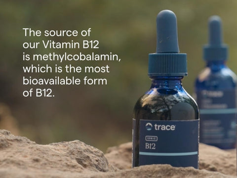 Trace Minerals Liquid Ionic B12 - 59ml liquid vitamin supplement lifestyle product image