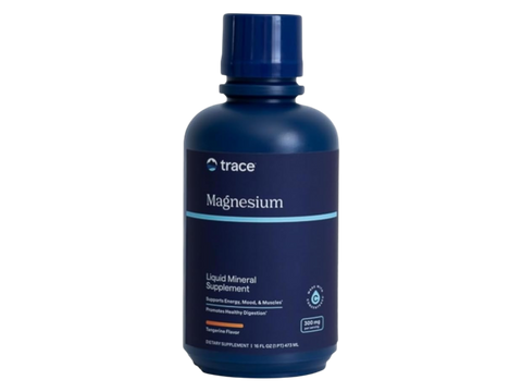 Trace Minerals Liquid Magnesium – 473 ml (16 fl oz) – Tangerine Flavor front view bottle packaging