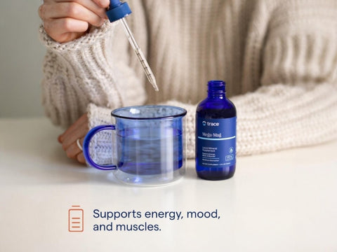 Trace Minerals Mega-Mag Liquid Magnesium Supplement – 118 ml (4 fl oz) product information graphic