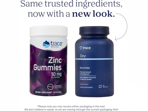 Trace Minerals Zinc Gummies Elderberry - 60 Count packaging may vary new look