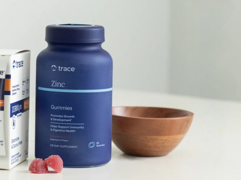Trace Minerals Zinc Gummies Elderberry - 60 Count elderberry flavored gummy supplement lifestyle product image