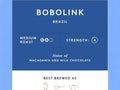 Union Bobolink Brazil Cafetiere Grind Coffee 