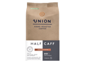 Union Hand-Roasted Coffee package for half-caff ground coffee on a white background