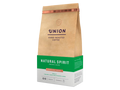 Coffee details, tasting notes, and organic certification on bag.