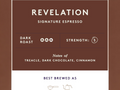 Coffee details, tasting notes, and espresso brewing guide.