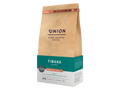 Coffee details, tasting notes, and origin story on bag.