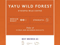 Union Yayu Wild Forest Ethiopian Whole Bean Coffee - 200g
