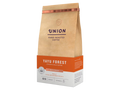 Coffee details, tasting notes, and conservation information on bag.