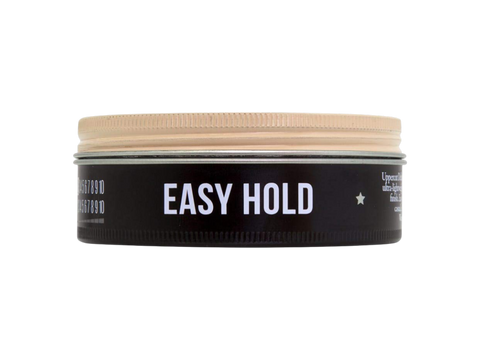 Uppercut Deluxe Easy Hold 90g side view of hair styling pomade tin with branding