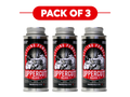 Three cans of Uppercut Deluxe Styling Powder arranged side by side on a white background, with a red banner at the top reading 'PACK OF 3'.