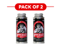 Two cans of Uppercut Deluxe Styling Powder shown side by side under a red banner that reads 'PACK OF 2' on a white background.