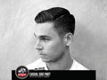 ppercut Deluxe Matte Pomade 100g styled casual side part hairstyle example with matte finish