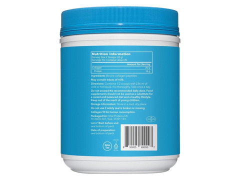 Vital Proteins Collagen Peptides unflavoured powder tub 567g barcode
