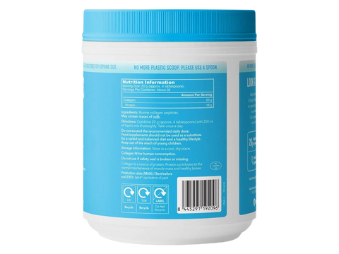 Vital Proteins Collagen Peptides unflavoured powder tub 650g barcode