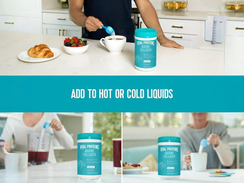 Vital Proteins Marine Collagen unflavoured powder tub 221g how to use instructions