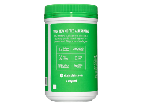 Vital Proteins Matcha Collagen matcha powder tub 341g supplement facts and ingredients
