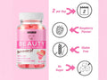 WEIDER Beauty Hair, Skin & Nails Gummies – Raspberry Flavour | 40 Gummies | Biotin + CoQ10 + Hyaluronic Acid