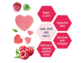 WEIDER Beauty Hair, Skin & Nails Gummies – Raspberry Flavour | 40 Gummies | Biotin + CoQ10 + Hyaluronic Acid