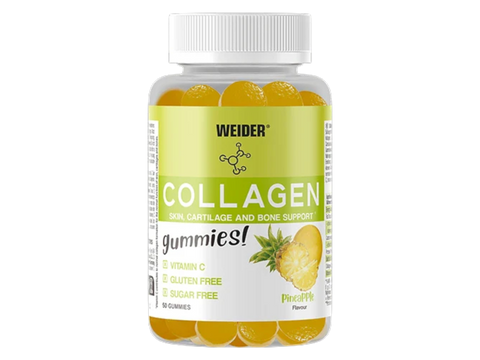 WEIDER Collagen Gummies – Pineapple Flavour | 50 Gummies | Peptan + Vitamin C