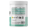 Nutritional supplement container with barcode label on a white background