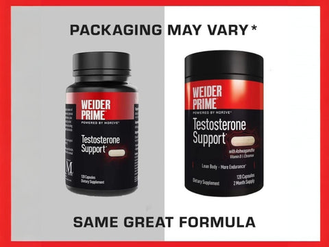 WEIDER PRIME Powered  – Testosterone Support packaging may vary