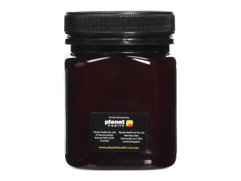 Watson & Son Black Label Manuka Honey MGS12+ (MGO400) 250g jar back label packaging