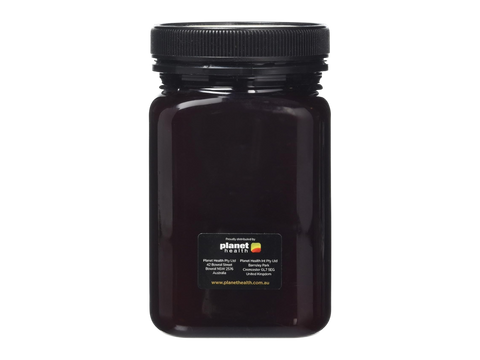 Watson & Son Black Label Manuka Honey MGS5+ (MGO100) 500g jar back label packaging