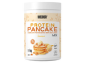 Weider Protein Pancake Mix Banana Flavour 1kg plastic tub on white background.