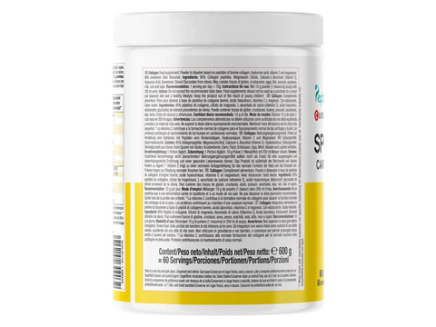 Container with nutritional information on a white background