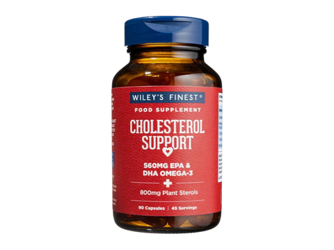 Wiley's Finest Omega-3 Fish Oil with Plant Sterols softgels bottle front label 90 softgels